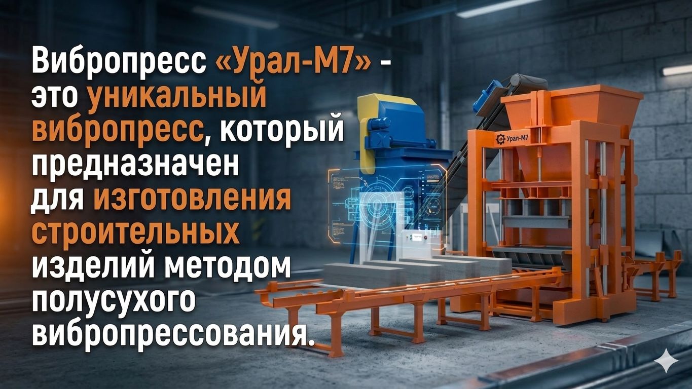 Вибропресс Урал-М7 - Вибропрессы и Бетонные заводы / Монолит74