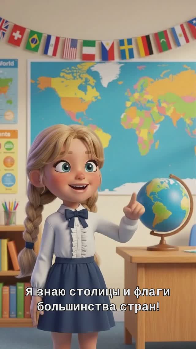 🌍 РЕБЁНОК ЗНАЕТ СТОЛИЦЫ И ФЛАГИ СТРАН