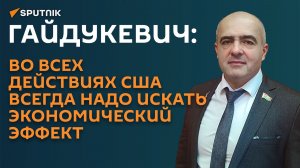 Гайдукевич: во всех действиях США всегда надо искать экономический эффект