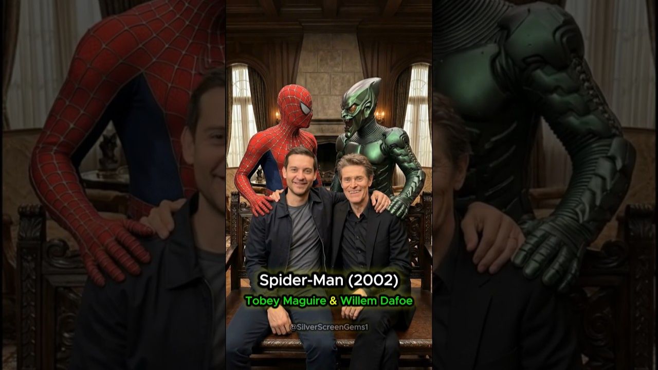 Герой против злодея Короли кино! 👑⚔️ #thenandnow #spiderman #batman
