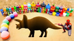 Как сделать яму для гигантских трицератопсов из цемента, Big Orbeez Fanta, Pepsi, Mtn Dew, Coca-Cola