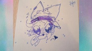 Рисунки на скорую руку с Генгл и мной (подписывайтесь на Генгл!!!) /ᐠ - ˕ -マ Ⳋ