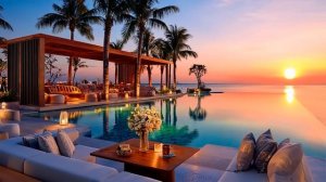 Безмятежный роскошный лаунж 🌅🍸 Расслабляющая музыка заката для работы и отдыха ~ chillout lounge