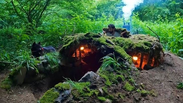 7 ДНЕЙ выживания. Строительство скрытого убежища в условиях бушкрафта. Теплая и уютная землянка.