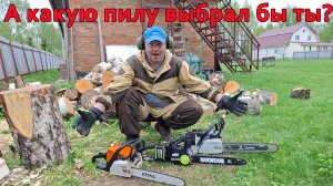 Пилы: Stihl 180S, Worx WD384, ZimAni 260Pro. Обзор. А что выбрал бы ты?
