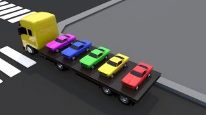 Цвета и игрушки для детей - Учим цвета и цифры с игрушечным суперкаром монстр-трак и цветные мячи
