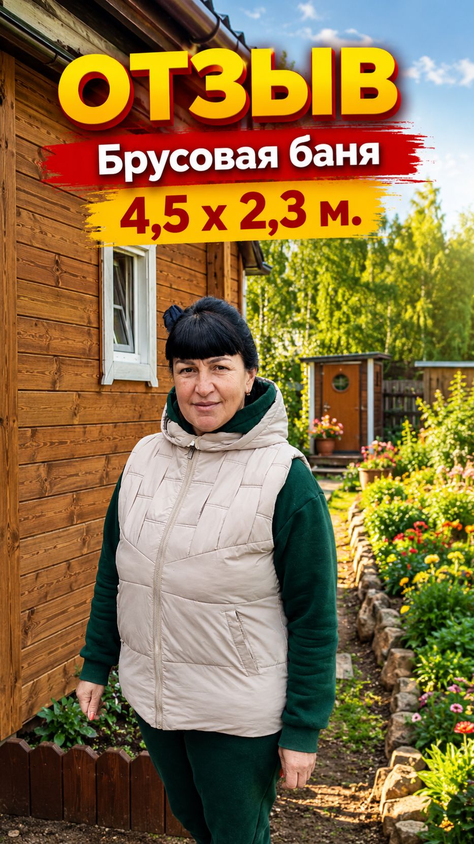 🔥#ОТЗЫВ от клиента #Брусовая баня 4,5 х 2,3 метра #баня-бочка смотреть онлайн