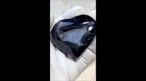 Сердце с жеодой черный агат