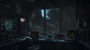 Post-Apocalyptic Secret Base 🔒 ｜ Dark Outpost 🌲 Forest Rain Ambiance 🌧️