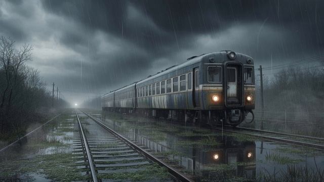 Ghost Train ─ Dark Ambient ｜ Abandoned Railway in the Night ｜ Galactic Nebula смотреть онлайн