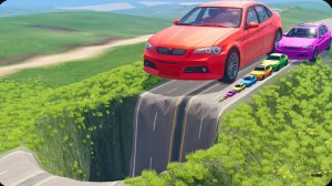 Машины против гигантской ямы 🔥 BeamNG Drive