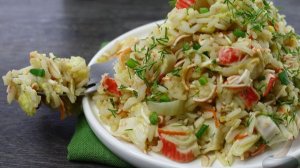 ЖАРЕНЫЙ РИС С КРАБОВЫМИ ПАЛОЧКАМИ