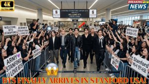 Срочно! BTS прибыли в Стэнфорд, а Ким Тэхён вызвал хаос в аэропорту и по всему миру!