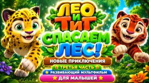 Лео и Тиг — Спасаем лес! Новые приключения🌲🐯 Третья часть  Развивающий мультфильм для малышей