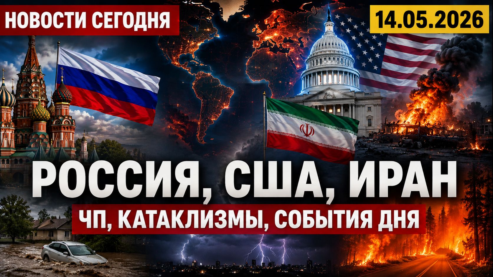 НОВОСТИ СЕГОДНЯ ⚡ 14.05.2026 — Россия, США, Иран | ЧП, катаклизмы, события дня