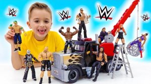 🏅🏃Влад и Ники занимаются спортом вместе с игрушками WWE и становятся сильнее