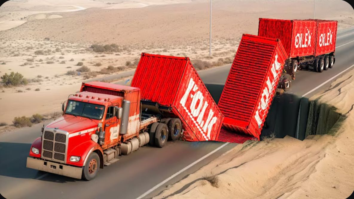 «Машины против гигантской ямы» в BeamNG Drive завершилось полным разрушением!