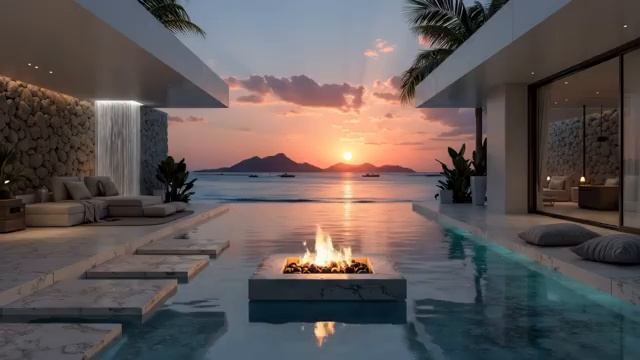 Музыка Релакс Камин  Tropical Chill Melodic House Relaxing Ambient