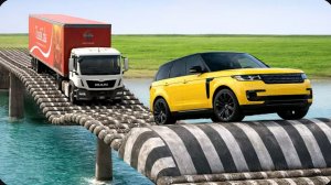 «100 лежачих полицейских» на автомобилях! BeamNG Drive