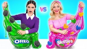 Кулинарный челлендж «Барби против Уэнсдей» | Веселые рецепты еды