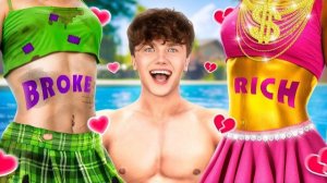 БЕДНАЯ Популярная VS БОГАТАЯ Изгой! Я устроила ВЕЧЕРИНКУ у бассейна! 👑💦