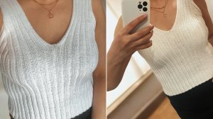 Вяжем летний топ на спицах