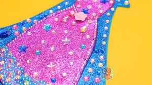 😱 Роскошное розовое платье принцессы из глины и кристаллов ✨👗