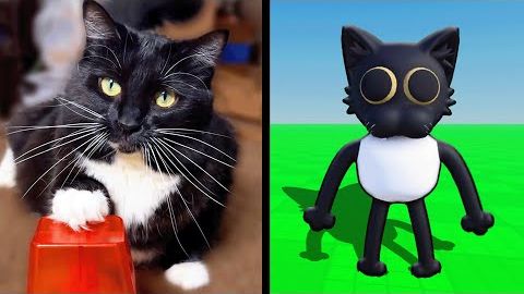 УЧУ СВОЮ КОШКУ ИГРАТЬ В РОБЛОКС