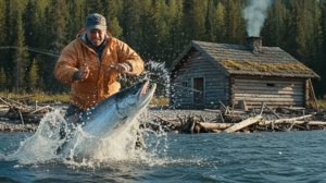 Охота и Рыбалка 2026 Тайга ИЗБА ХАРИУС КЛЕВОЕ МЕСТО Поплавочная УДОЧКА Сибирь 6 день 23