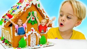 Крис и Алиса учатся украшать Пряничный домик!