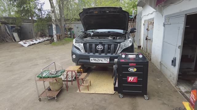Toyota Land Cruiser Prado 150 1KD-FTV 3.0 Полная аппаратная замена масла в АКПП A750F