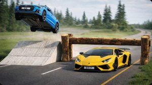 Второе испытание «Машины против бревен» в BeamNG Drive!