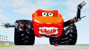ЭПИЧЕСКИЙ ЗАБЕГ ОТ РОБОТА-МОНСТРА И ТРАКА ПРОТИВ СПАЙДЕР-КАРА В BEAMNG DRIVE