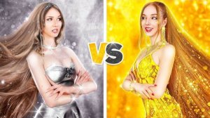 Челлендж: Золотой Костюм VS Серебряный Костюм! Битва сестер на школьном подиуме!