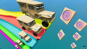 Большой и Маленький Сержант против Портальной Ловушки BeamNG.Drive #42