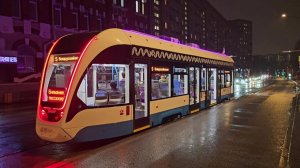 Поездка на автономном трамвае Львёнок МОСКВА по маршруту №5 (обратно) - 27.01.2026. №30689