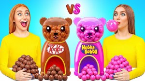 Жевательная Резинка vs Шоколадная Еда Челлендж # Смешные Ситуации с Едой от Mega DO Challenge