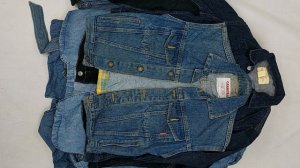 43718 Куртки джинсовые брендовые винтаж, 3пак, giubboti jeans firmato, секонд (vintage/extra) оптом