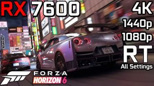 Forza Horizon 6 | RX 7600 | Ryzen 5 5600 | 1080p, 1440p, 4K
