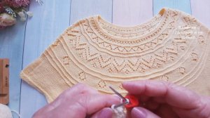 Круглая кокетка с ажурными дорожками..