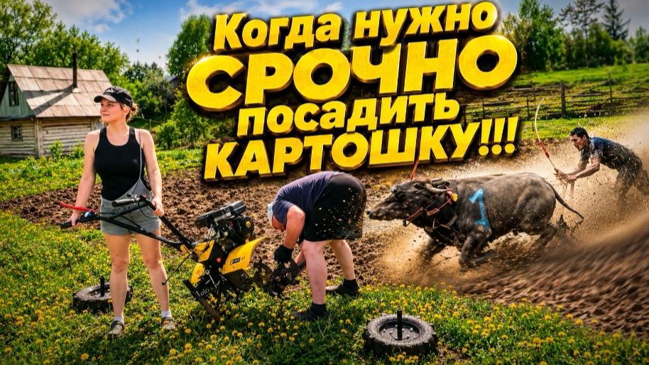 КОГДА НУЖНО СРОЧНО ПОСАДИТЬ КАРТОШКУ | Купили дом в селе на хуторе | Дом в деревне