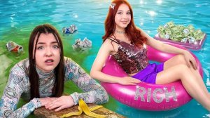 Вечеринка у Бассейна за $1 vs 10000$! Богатая vs Бедная Девушки Устроили Вечеринку