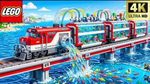 Я построил ГИГАНТСКИЙ паровозик из конструктора Lego Technic для своей рыбки!  Забавный эксперимент