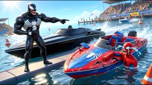 🚤🕷️ SPIDY побеждает в гонках на скоростных катерах!