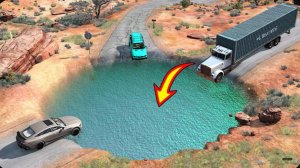 Автомобили против огромных водных ям — BeamNG Drive — 🔥 Сборник ULTIMATE Edition