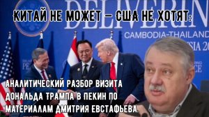 Аналитический разбор визита Дональда Трампа в Пекин по материалам Дмитрия Евстафьева