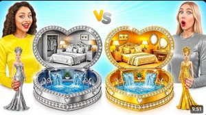 Строим Удивительный Кукольный Домик Золотой vs Серебряный Челлендж