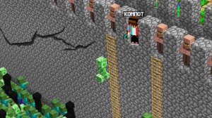 МЫ С ЖИТЕЛЯМИ ПОСТРОИЛИ ЗАЩИТНУЮ СТЕНУ ПРОТИВ МОБОВ В МАЙНКРАФТ | Компот Minecraft