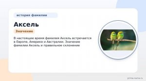 Узнайте все о фамилии Аксель: происхождение, история, значение и правильное склонение