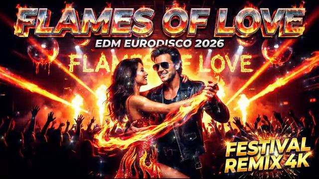 FLAMES OF LOVE EDM EURODISCO 2026 fyp eurodance remix viral dance 90s edm fancy music смотреть онлайн